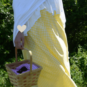 Gingham Maxi Skirt | Yellow